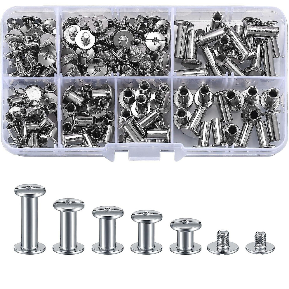 160 Pcs Chicago Screws And Extention Posts, Chicago Scrapbook Extension Posts And Screws, M4 M5 Photo Albums Book Phillips Binding Screws And Posts Fo