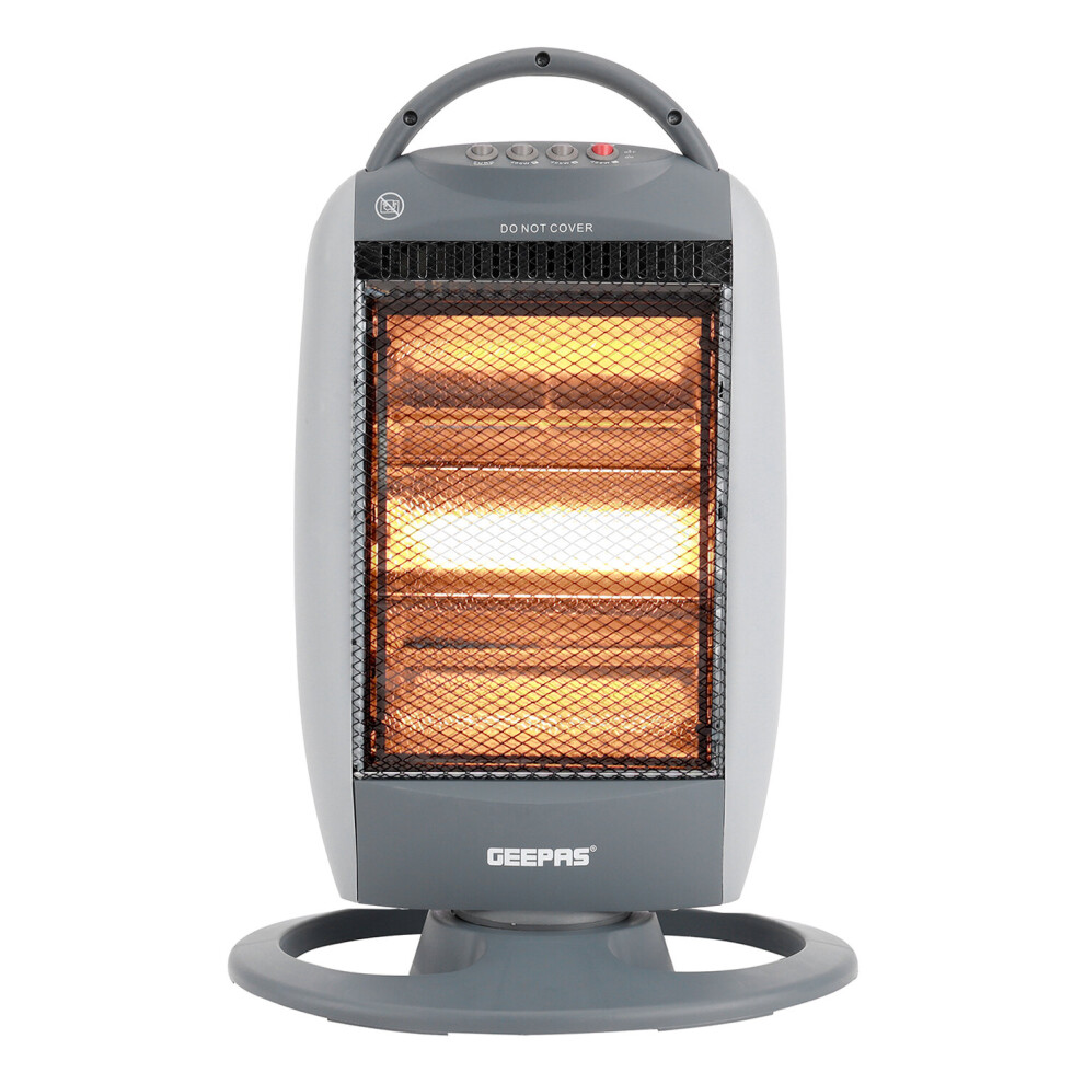 Geepas Electric Halogen Heater with 3 Settings with Handle