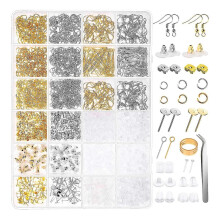 2480pcs Earring Making Kit With Earring Hooks, For Jewelry Making Fgao