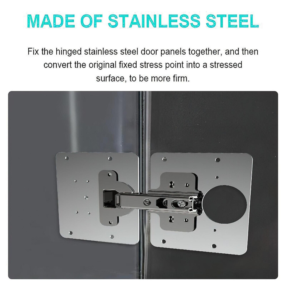 Hinge Repair Plate, Cabinet Hinge Repair Brackets,Kitchen Cupboard Door Hinge Repair Plate Kit 9468842042304