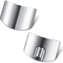 Stainless Steel Fingers Finger Protector Knife Cutter Protector Knife Guard For Kitchen Slicing Chopping Mincing (2 Pieces)