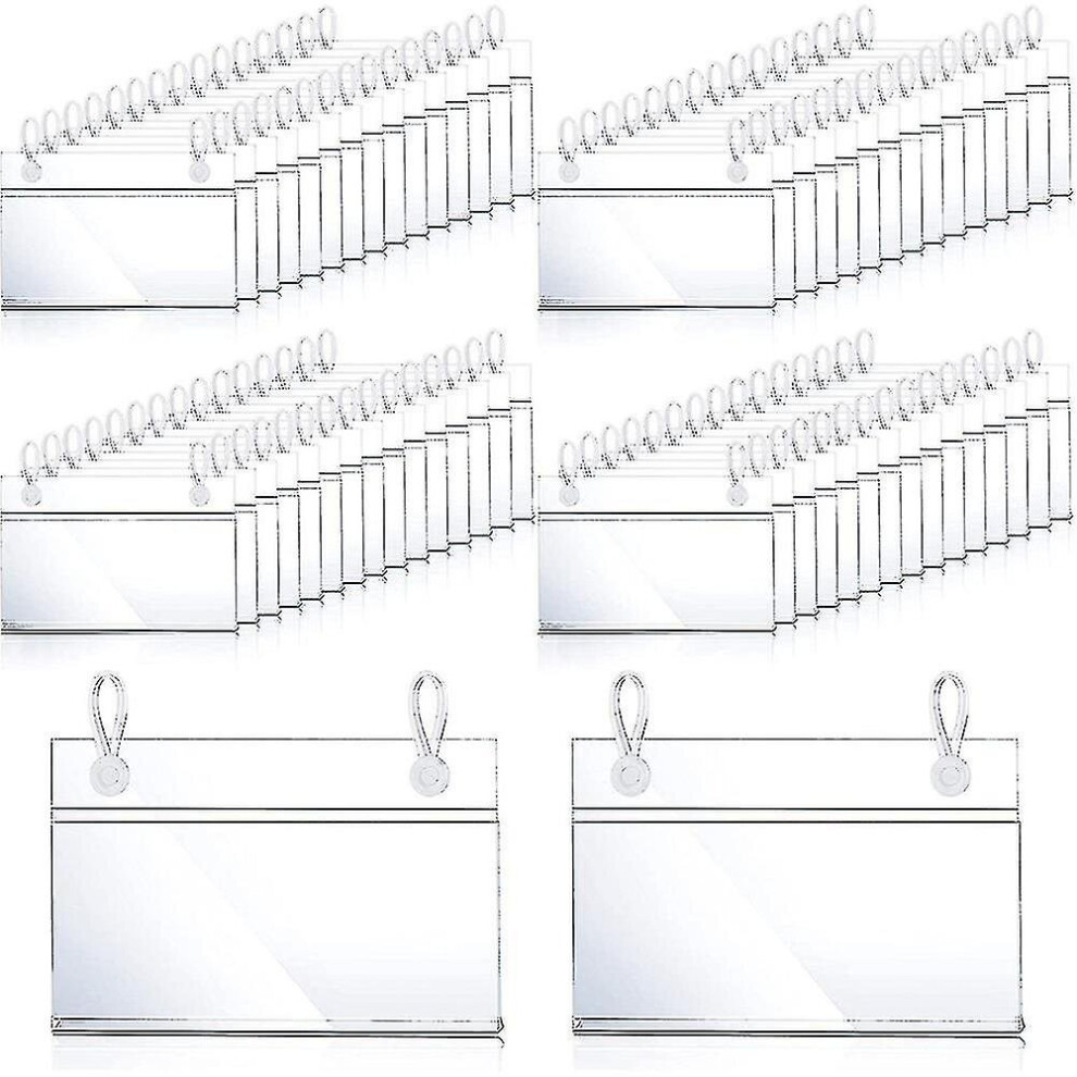 50pcs Plastic Label Holders Price Tag Ticket Hanger Clips