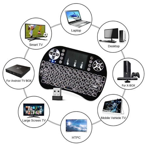 Mini Rechargeable 2.4ghz Wireless Keyboard With Touchpad 1