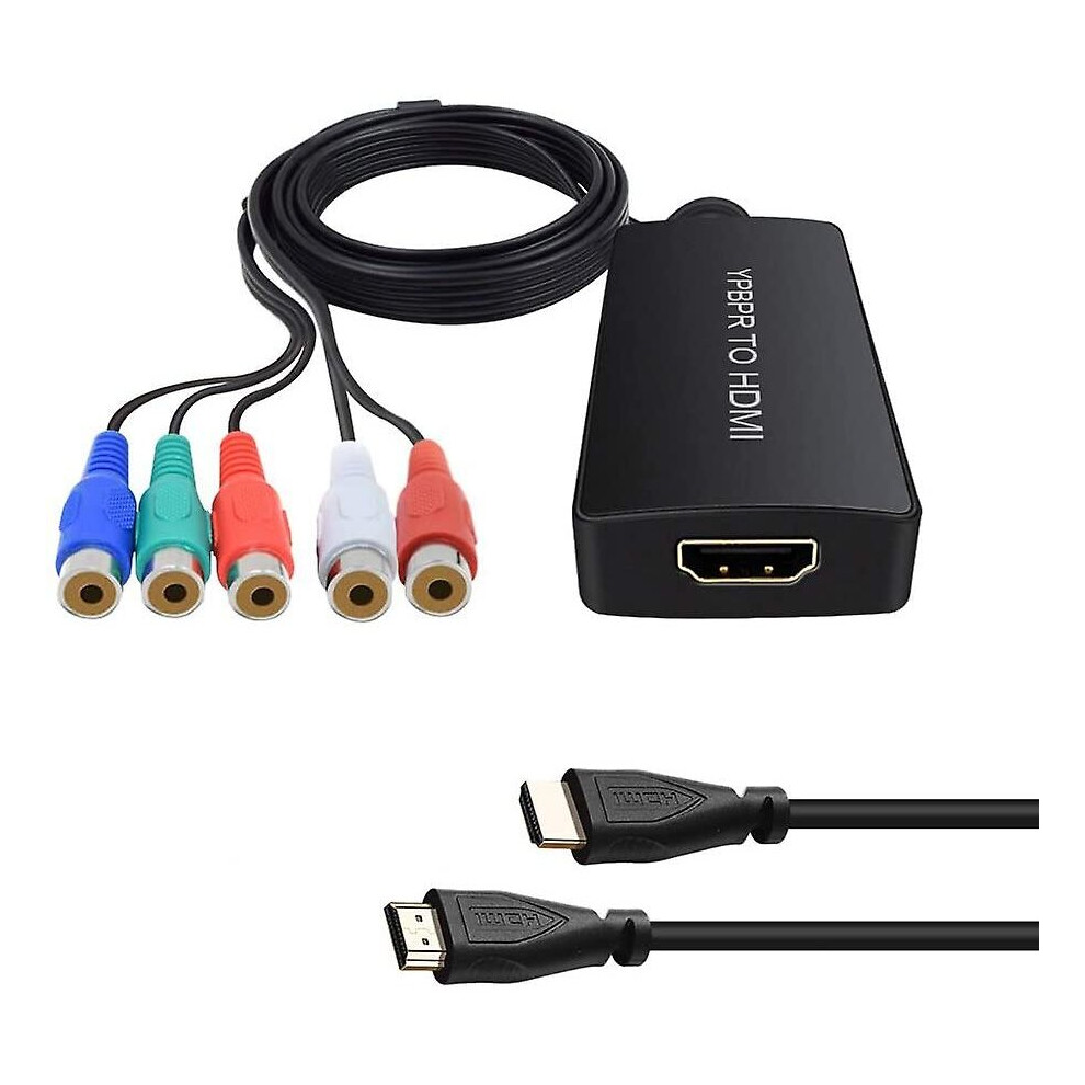 Hdmi To Ypbpr Converter With Hdmi Cable Hdmi To Component Adapter Supports 720/1080p, Adapts To Multiple Models