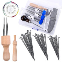 Wool Felting Needles Tool, Needle Felting Supplies Includes 60pcs Wool Felting Needle, 2pcs Felting Needle Tool
