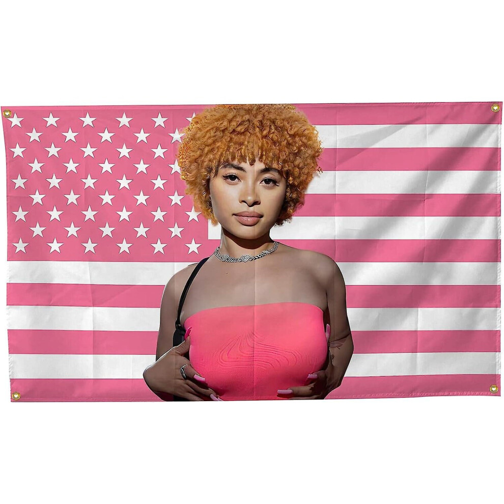 (A) Ice Spice Flag 3x5 Ft Ice Rapper Spice Flag American Flag Tapestry For Bedroom Living Room Dorm Wall