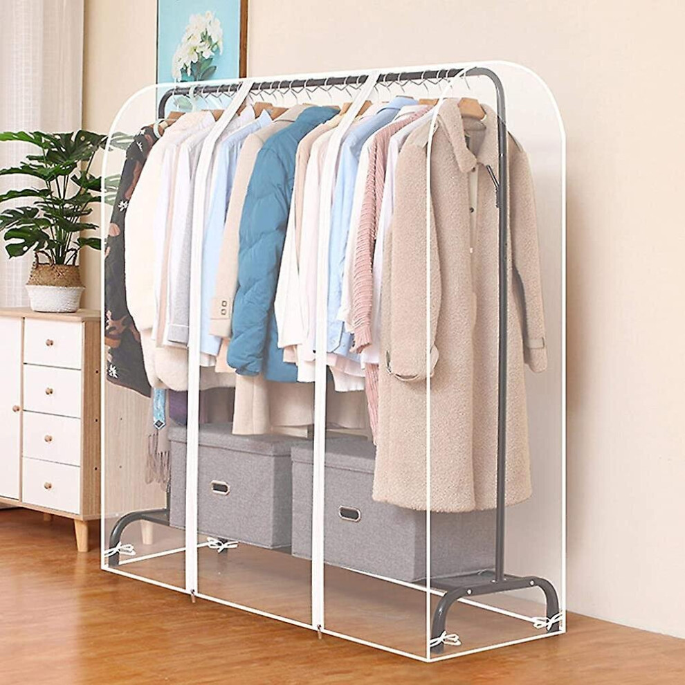 Garment Covers, Washable Transparent Waterproof Dustproof Protective Cover, Universal Protective Cover For Wardrobe Clothes Rack