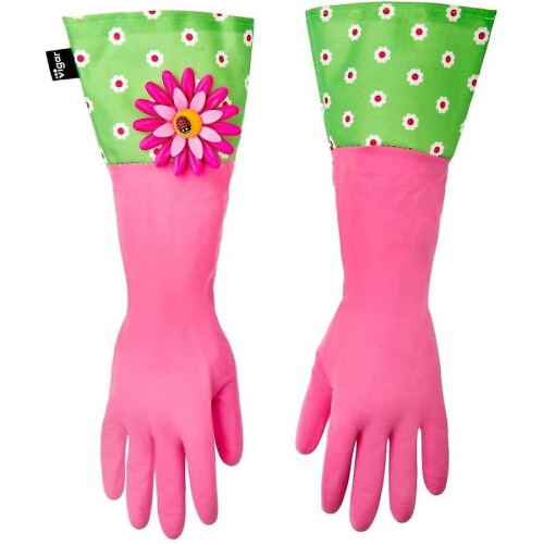 Gants De Nettoyage Flower Power Vert/rose