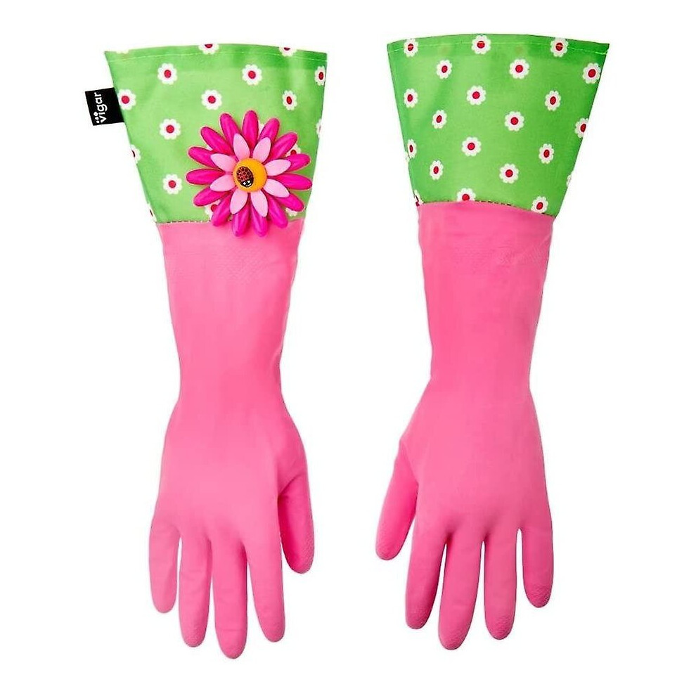 Gants De Nettoyage Flower Power Vert/rose-image-OPC-PCH5PKN-NEW