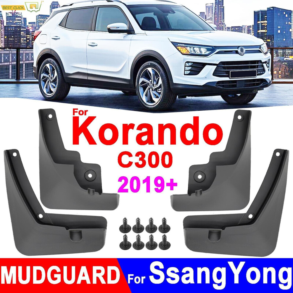 Car Mudguards For Ssangyong Ssang Yong Korando C300 2019 2020 2021 Front Rear Mud Flaps Splash Guards Fender Wheel Protector