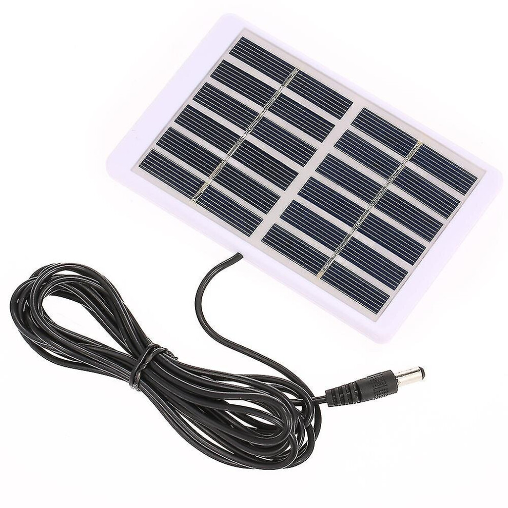 Black Solar Charger 1.2W/6V With 5521 Dc Output 3M Cable Battery Charger Polycrystalline Solar Panel 84*130Mm For Garden/Traffic/Emergency Light Solar 9468842049815