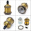 6 Pack E27 Vintage Light Bulb Solid Ceramic Socket Lamp Holder Retro Edison Screw Light Bulb Adapter Socket, Antique Brass 2