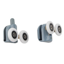 4pcs Shower Door Rollers, 4 Replacement Double Roller Shower Door Rollers For 23mm Shower Enclosures