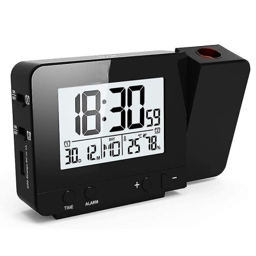 Digital Projection Alarm Clock With Temperature And Time Projection 2