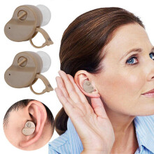 1 Pair Mini Digital Invisible Hearing Aid In-ear Enhancer Sound Voice Amplifier
