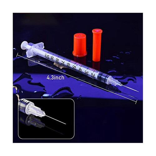 100 Pack 29g 1cc 1/2inch Syringe With Needle - Disposable Individual Package 2