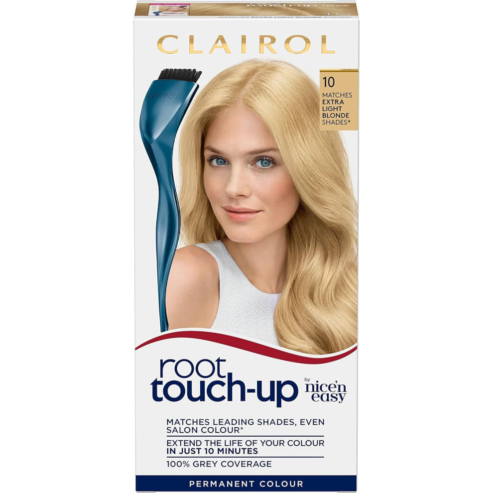 Clairol Root Touch-Up Permanent Hair Dye, 10 Extra Light Blonde