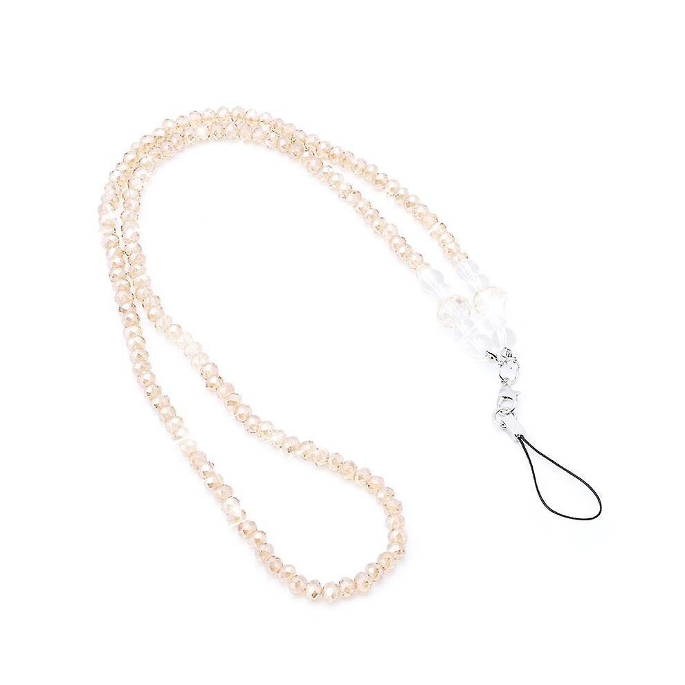 Pearls Long Neck Strap Lanyard Keyring Keychain Holder Necklace For Mobile Phone