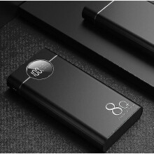 (black) 80000mah Portable Power Bank With Led Light Digital Power