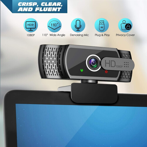 Webcam for PC with Microphone Webcam for PC Microphone 1080PFHD Webcam 1