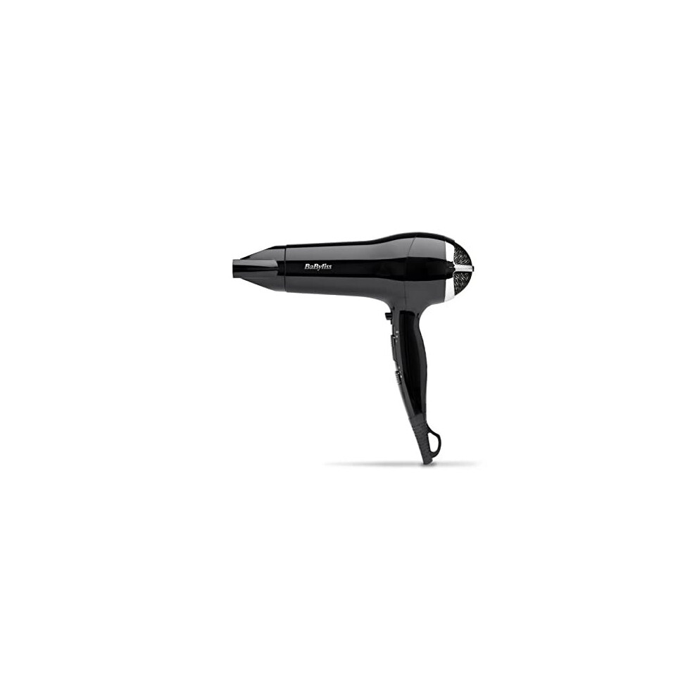 Babyliss Black Power Smooth 2400W Hair Dryer, Fast, Lightweight, Ionic Dryer
