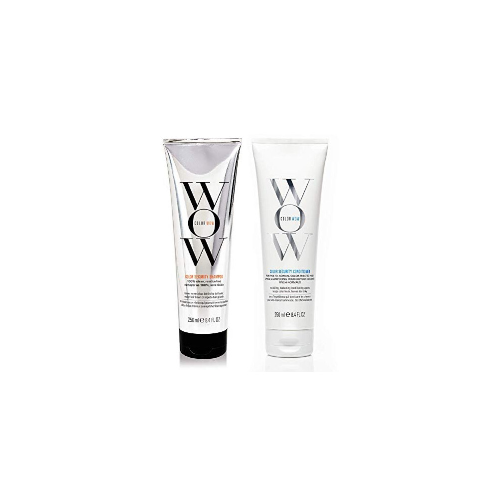 COLOR WOW Color Security Shampoo and Conditioner, Fine to Normal Hair, Duo Set, Sulfate Free, Color Safe, 8.4 Fl Oz