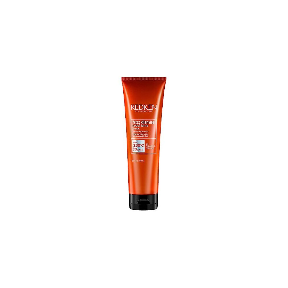 REDKEN Heat Protection Smoothing Cream, Babassu Oil, Frizz Dismiss Rebel Tame, 250 ml