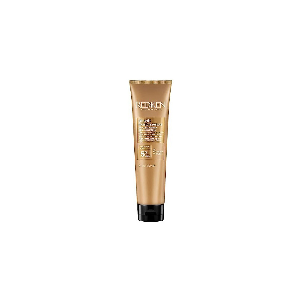 REDKEN All Soft Moisture Restore, Leave In Conditioning Moisture Boost Treatment, For Dry Hair, With Hyaluronic Acid, 150 ml