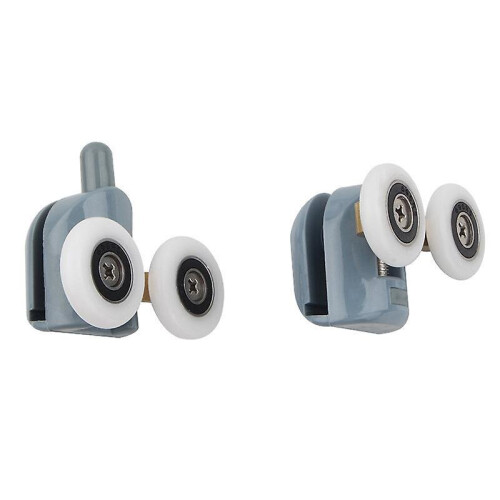 4pcs Shower Door Rollers, 4 Replacement Double Roller Shower Door Rollers For 23mm Shower Enclosures