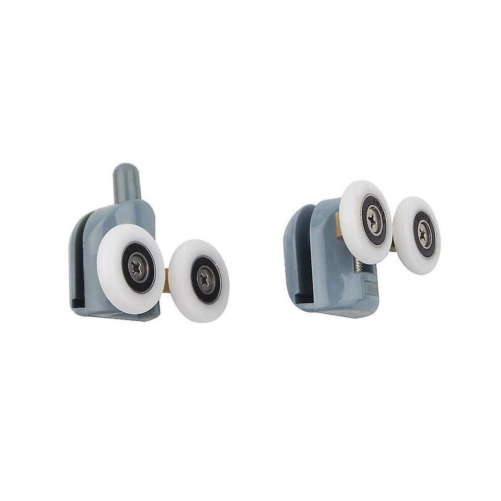 4pcs Shower Door Rollers, 4 Replacement Double Roller Shower Door Rollers For 23mm Shower Enclosures