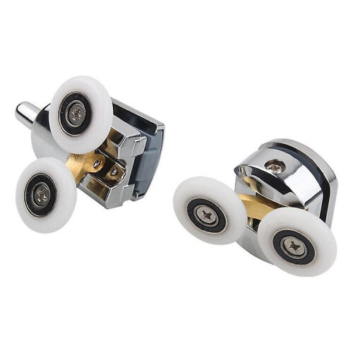 4pcs Shower Door Rollers, 4 Replacement Double Roller Shower Door Rollers For 23mm Shower Enclosures 2