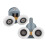 4pcs Shower Door Rollers, 4 Replacement Double Roller Shower Door Rollers For 23mm Shower Enclosures 2