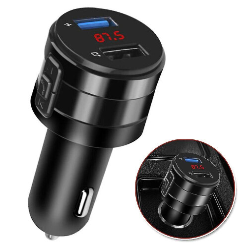 Refurbished Car Bluetooth Fm Transmitter Dual Usb Charger Socket Aux Adapter Hands-free Fast Charging