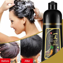 500ml Permanent Black Hair Shampoo Organic Natural Fast Hair Dye