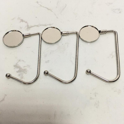1pc Portable Folding Bag Hook Hanger Purse Handbag Holders Foldable Table Hook
