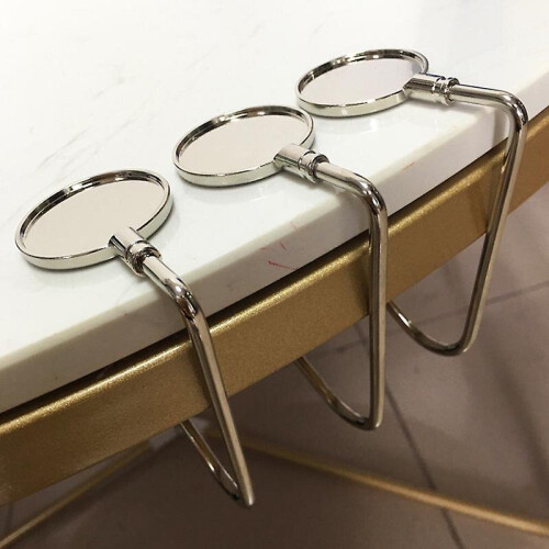1pc Portable Folding Bag Hook Hanger Purse Handbag Holders Foldable Table Hook 1