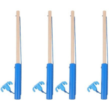 4 Pcs Children Wooden Fishing Rod Toys Creative Kids Magnetic Fishing Rod Toys