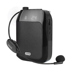 Black-15w Details About Portable Wireless Voice Amplifier Fr Teaching Guiding Speaker headset Microphone 10 Hours Of Endurance