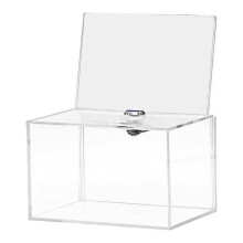 Acrylic Donation Box - Box For Voting, Charity, Polls, Surveys, Sweepstakes, Contests, Advice, Tips