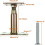 2pcs 100-150mm Galvanised Adjustable Elevated Post Base Support, Heavy Duty Roof Support For Building - Gold 3