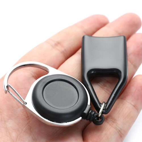 Silicone Sticker Lighter Leash Safe Stash Clip Retractable Keychain Holder Cover 2