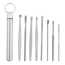 8 Piece Portable Ear Wax Removal Kit, Stainless Steel Acupuncture Cleaning Tool