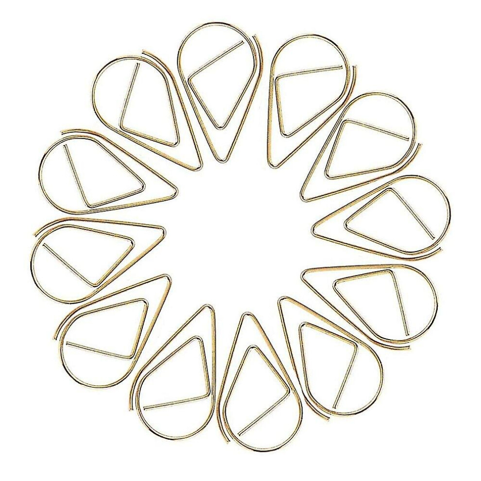 100Pcs Paper Clips,Durable Black/Gold