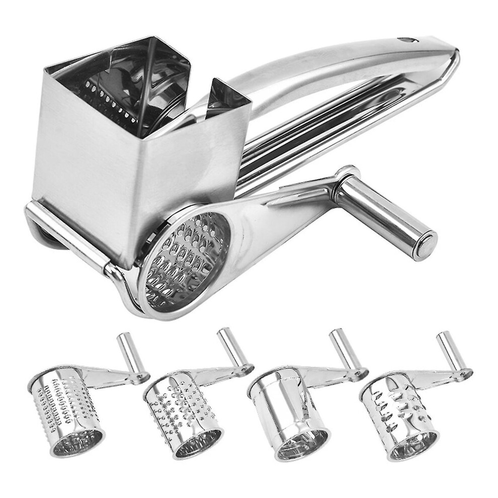 Multifunction Rotary Cheese Grater Hand Held Cut Slicer Stainless Steel