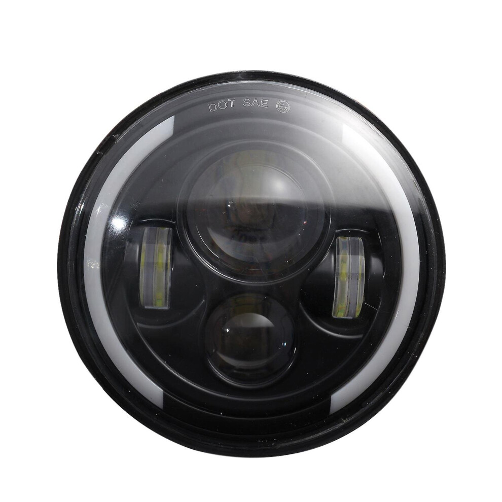 7 Inch Round Led Headlight Hi/low Beam Halo Angle Eyes For Wrangler Jk
