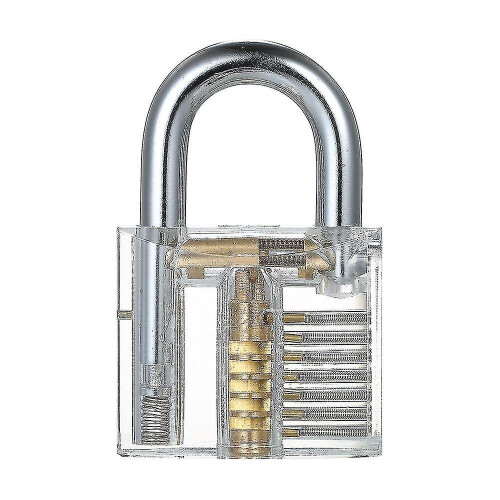 Transparent 15pcs Lock Picking Set Kit Tool With Transparent Practice Training Padlock Lock For Locksmith Beginners And Professional 2