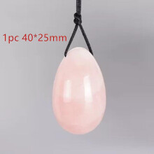 Rose Quartz Yoni Egg Set Vaginal Tightening Kegel Exercise Egg Natural Pink Crystal Yoni Wand Femini