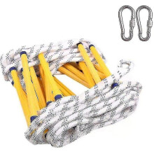 Fire Escape Rope Ladder Flame Resistant Fire Safety Ladder With 2 Carabiners - -