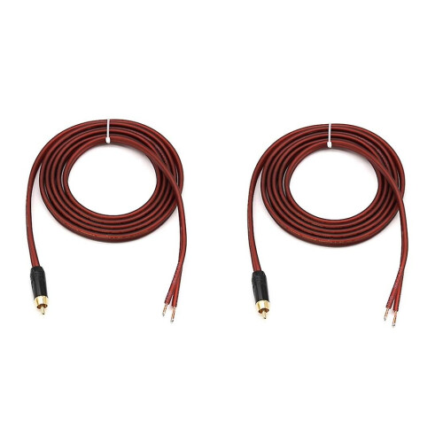 2pcs Rca Speaker Cable Wire Speaker Wire To Rca Plug,replace Rca Plug Connector Adapter To Wire Ope