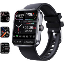 (Black) F57l Blood Glucose Monitoring Smartwatch, Fitness Tracker With Blood Pressure Smart Watch For Men Women